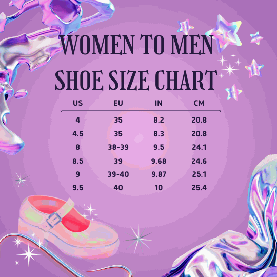 women's 9 to men's shoe size conversion calculator