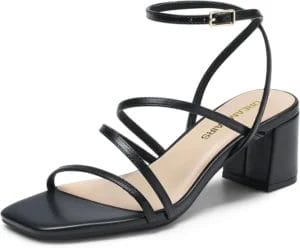 DREAM PAIRS Low Block Heel Bridal Sandals